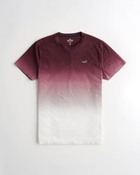 Бордовая футболка - мужская футболка Hollister, M, M