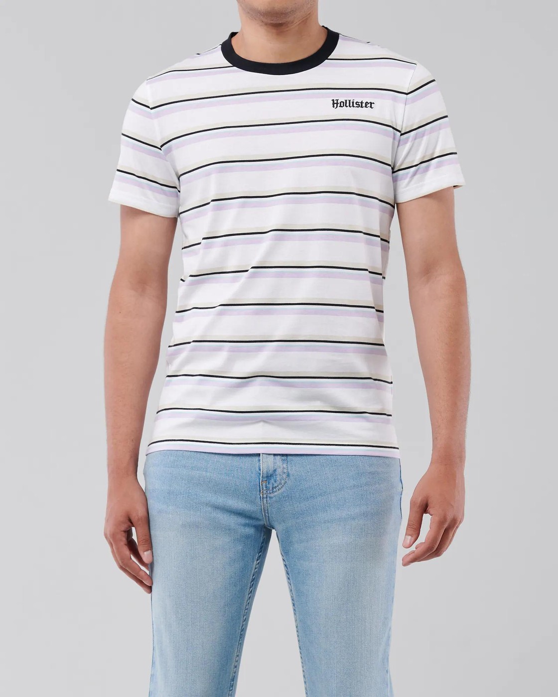 Белая футболка - мужская футболка Hollister, M, M