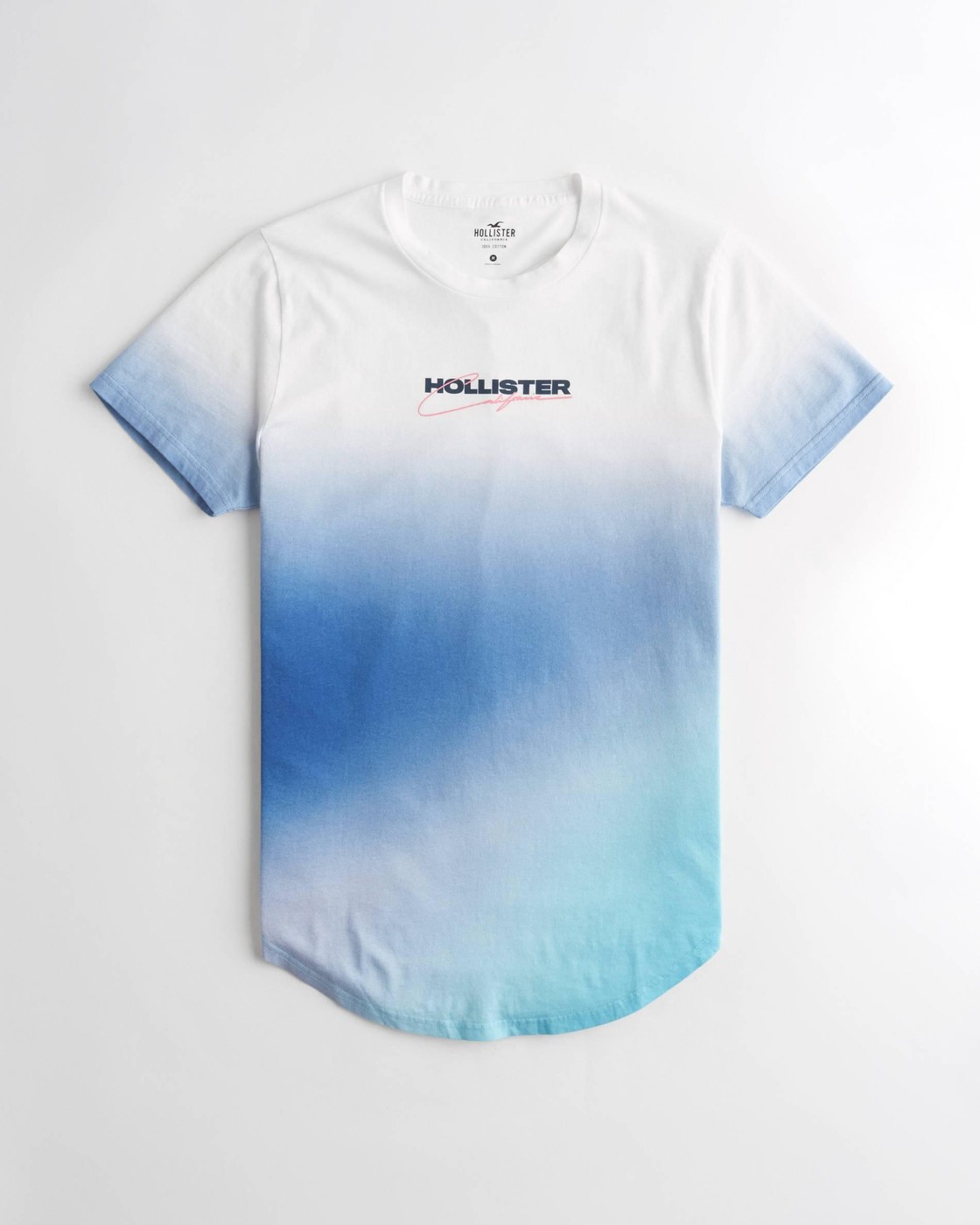 Голубая футболка - мужская футболка Hollister