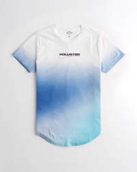 Голубая футболка - мужская футболка Hollister