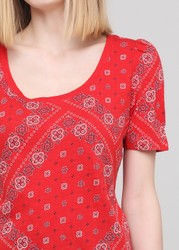 Красная футболка - женская футболка Tommy Hilfiger, M, M