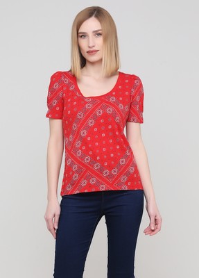 Красная футболка - женская футболка Tommy Hilfiger, M, M