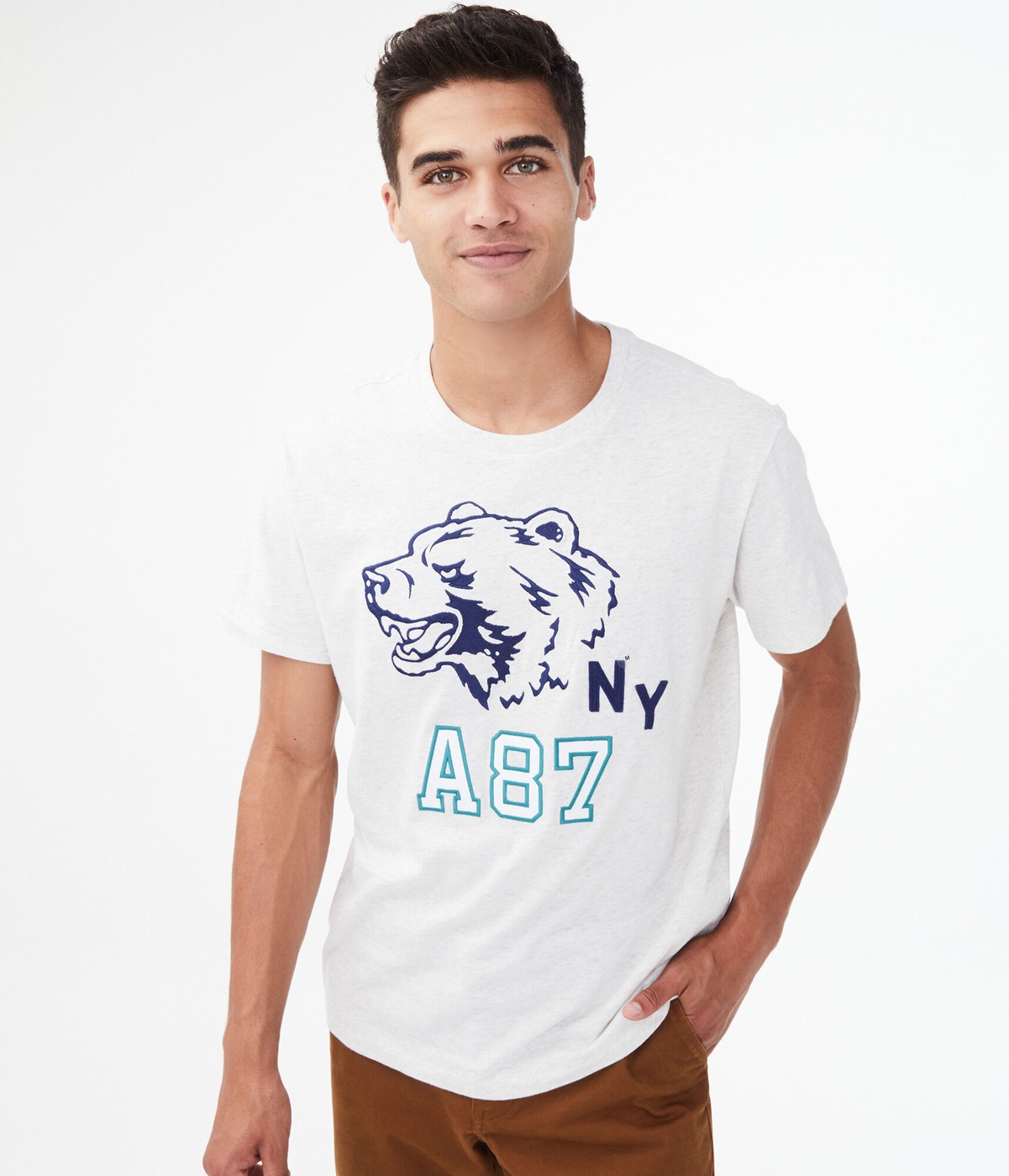 Белая футболка - мужская футболка Aeropostale