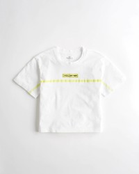 Белая футболка - женская футболка Hollister, M, M
