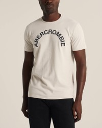 Бежевая футболка - мужская футболка Abercrombie & Fitch, M, M