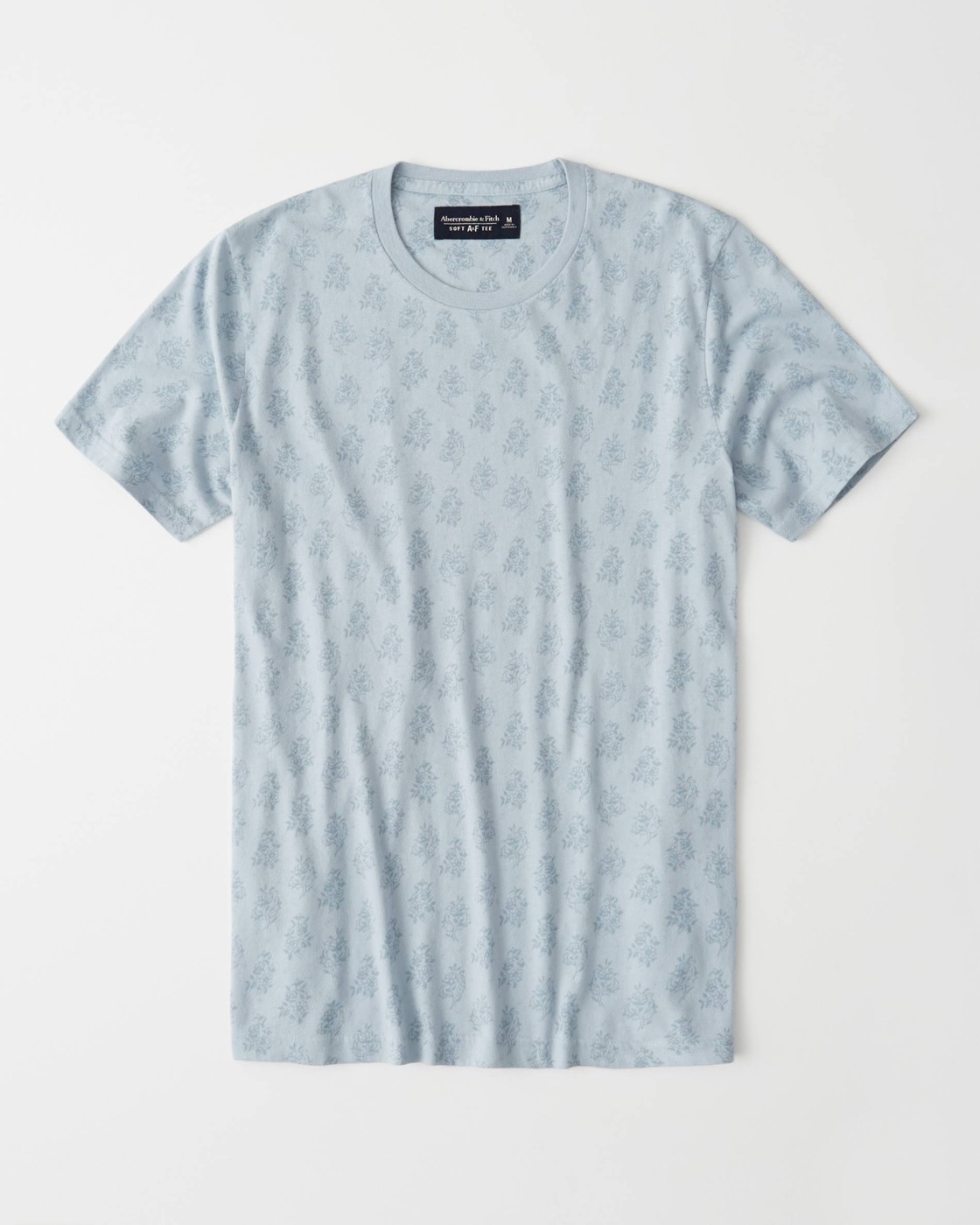 Голубая футболка - мужская футболка Abercrombie & Fitch, M, M