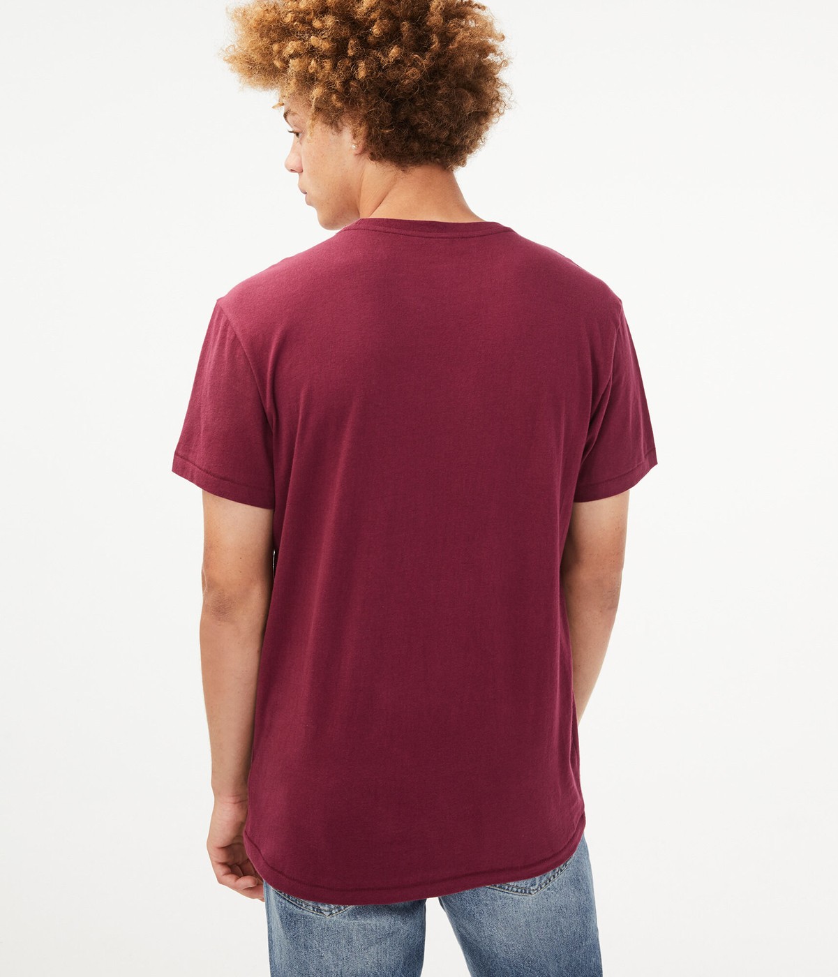 Бордовая футболка - мужская футболка Aeropostale, M, M
