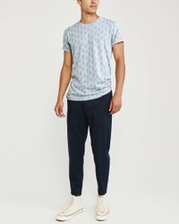 Голубая футболка - мужская футболка Abercrombie & Fitch, M, M