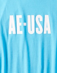Голубая футболка - мужская футболка American Eagle