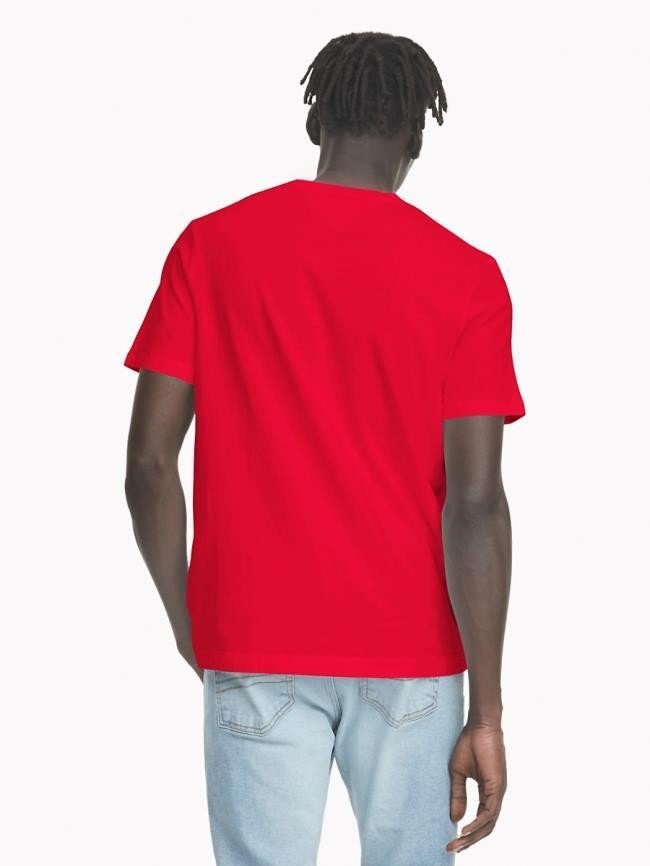 Красная футболка - мужская футболка Tommy Hilfiger