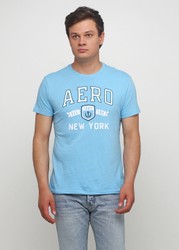 Голубая футболка - мужская футболка Aeropostale