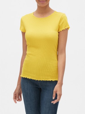 Желтая футболка - женская футболка GAP, S, S