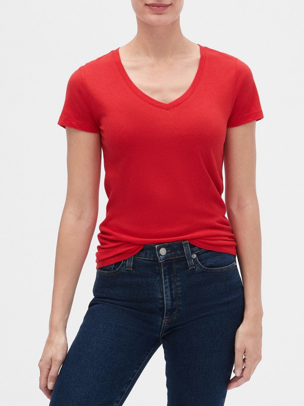 Красная футболка - женская футболка GAP, M, M