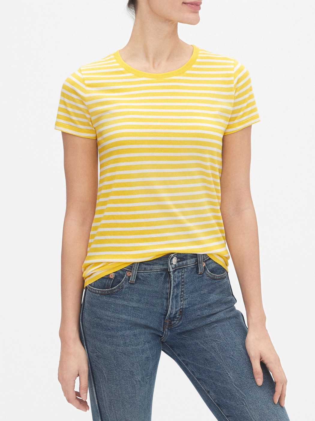 Желтая футболка - женская футболка GAP, M, M