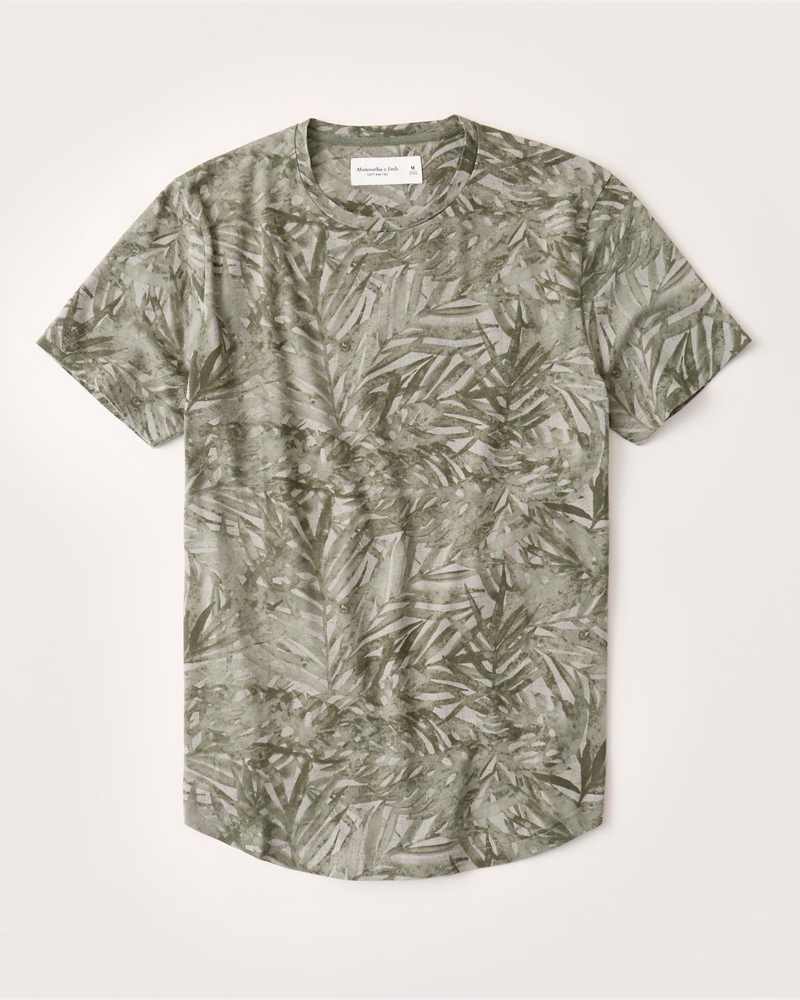 Оливковая футболка - мужская футболка Abercrombie & Fitch