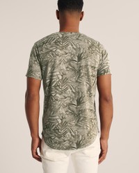 Оливковая футболка - мужская футболка Abercrombie & Fitch