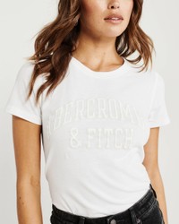 Белая футболка - женская футболка Abercrombie & Fitch, S, S