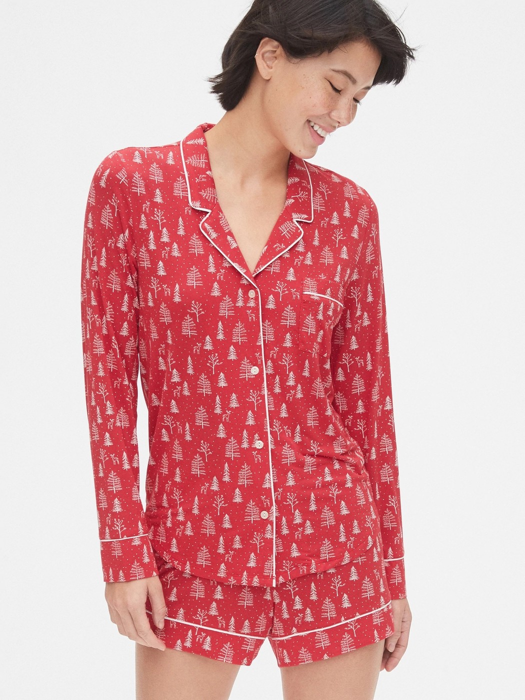Женская пижама для сна GAP (Женская рубашка - рубашка, шорты), S, S