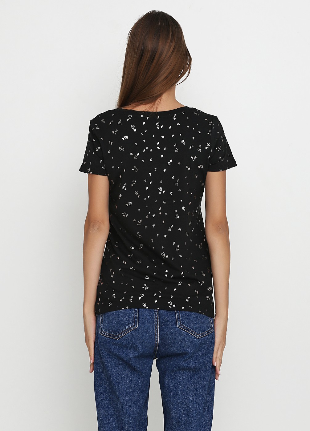 Черная футболка - женская футболка GAP, XS, XS