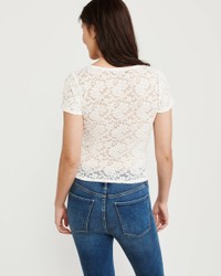 Белая футболка - женская футболка Abercrombie & Fitch, XS, XS
