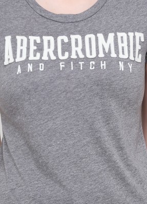 Серая футболка - женская футболка Abercrombie & Fitch, S, S