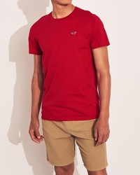 Красная футболка - мужская футболка Hollister, M, M