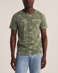 Зеленая футболка - мужская футболка Abercrombie & Fitch