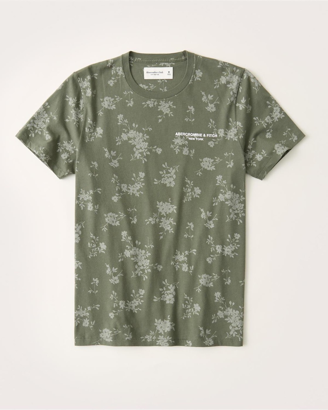 Зеленая футболка - мужская футболка Abercrombie & Fitch, XL, XL