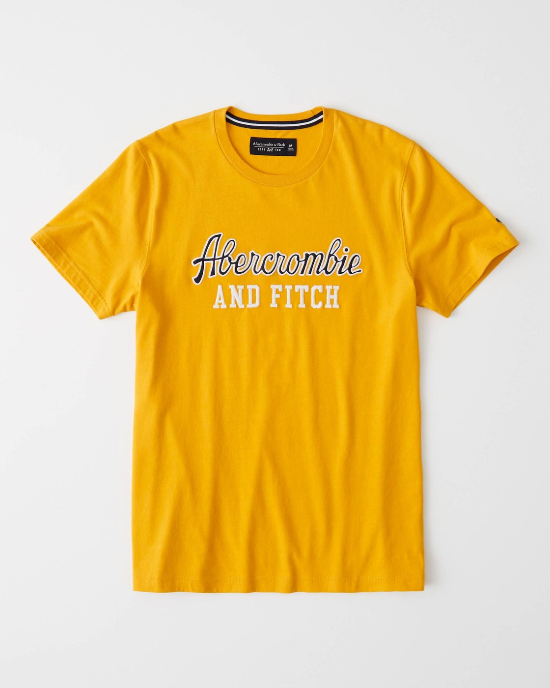 Желтая футболка - мужская футболка Abercrombie & Fitch, M, M
