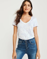 Белая футболка - женская футболка Abercrombie & Fitch, XS, XS