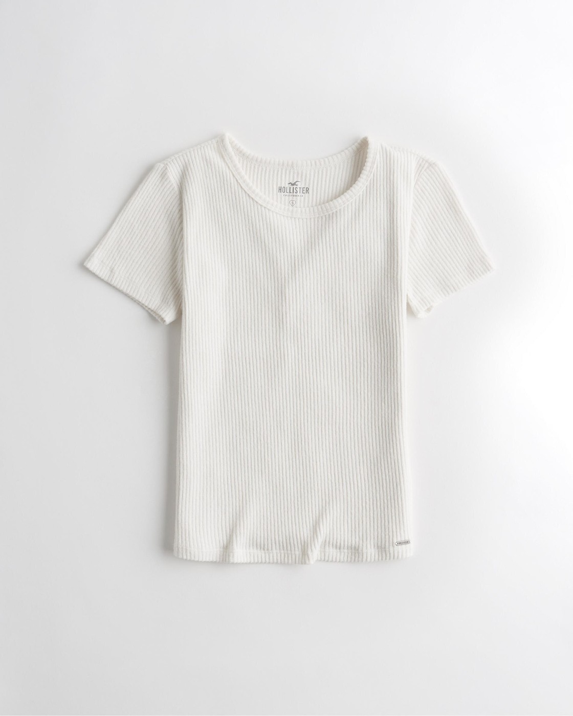 Белая футболка - женская футболка Hollister