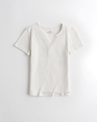 Белая футболка - женская футболка Hollister, L, L