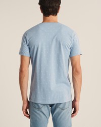Голубая футболка - мужская футболка Abercrombie & Fitch