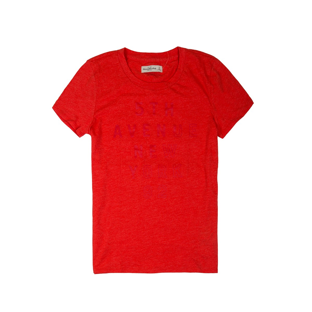 Красная футболка - женская футболка Abercrombie & Fitch, XS, XS