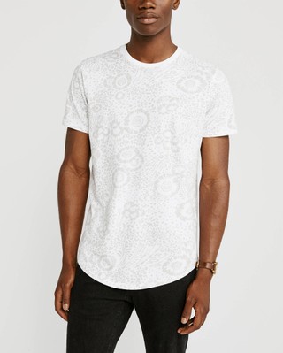 Белая футболка - мужская футболка Abercrombie & Fitch, M, M
